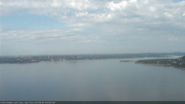 Lake Travis webcam, August 4, 2019 9:05 AM CT