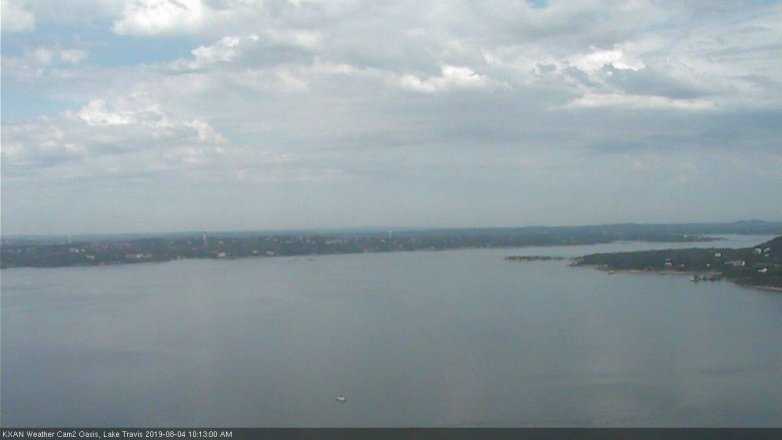 Lake Travis webcam, August 4, 2019 9:15 AM CT