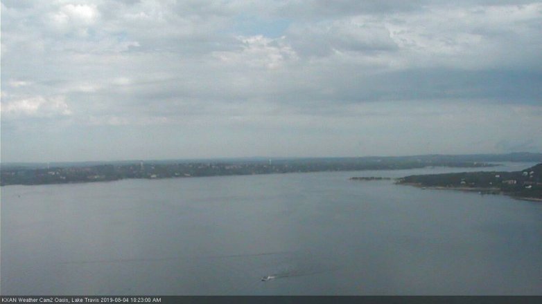 Lake Travis webcam, August 4, 2019 9:25 AM CT