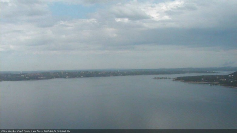 Lake Travis webcam, August 4, 2019 9:30 AM CT
