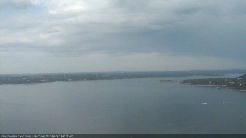 Lake Travis webcam, August 4, 2019 9:45 AM CT