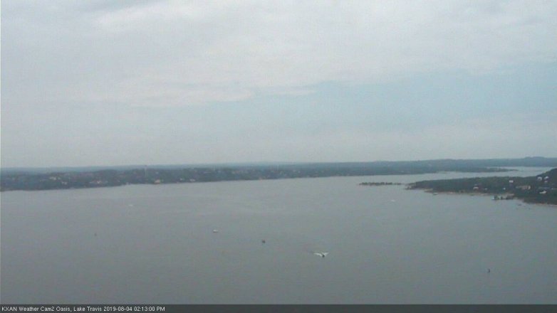 Lake Travis webcam, August 4, 2019 1:15 PM CT