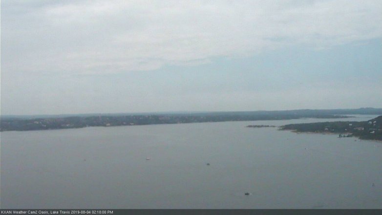 Lake Travis webcam, August 4, 2019 1:20 PM CT
