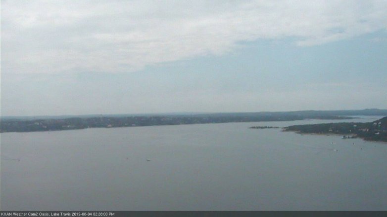 Lake Travis webcam, August 4, 2019 1:30 PM CT