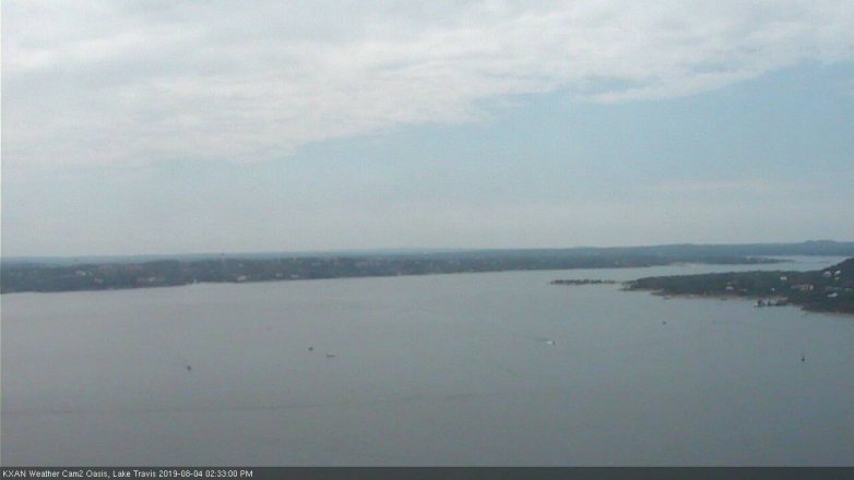 Lake Travis webcam, August 4, 2019 1:35 PM CT