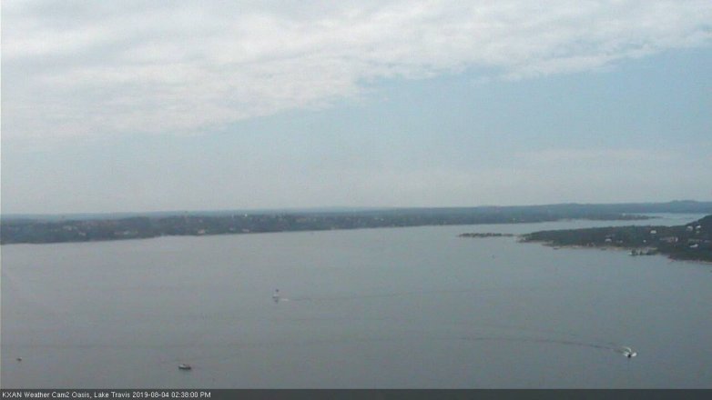 Lake Travis webcam, August 4, 2019 1:40 PM CT