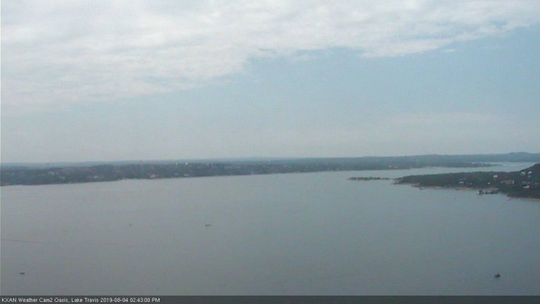 Lake Travis webcam, August 4, 2019 1:45 PM CT