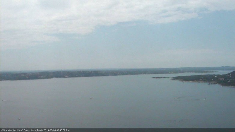 Lake Travis webcam, August 4, 2019 1:50 PM CT