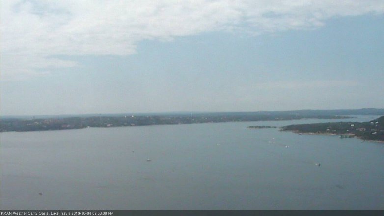 Lake Travis webcam, August 4, 2019 1:55 PM CT