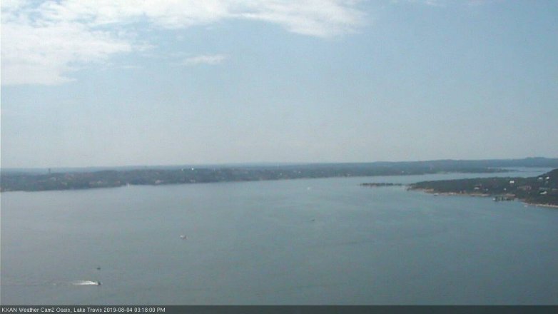 Lake Travis webcam, August 4, 2019 2:20 PM CT