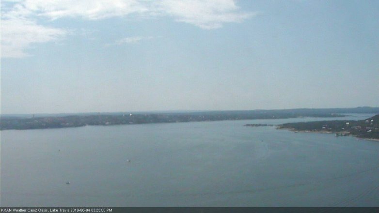 Lake Travis webcam, August 4, 2019 2:25 PM CT