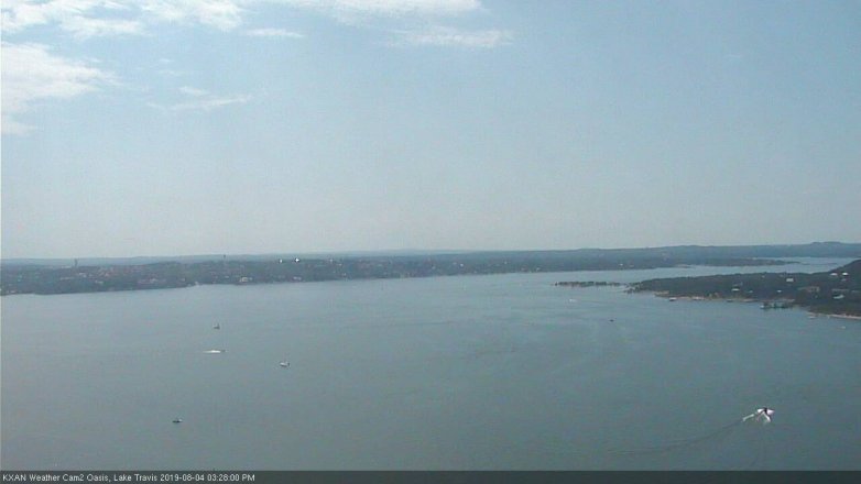 Lake Travis webcam, August 4, 2019 2:30 PM CT