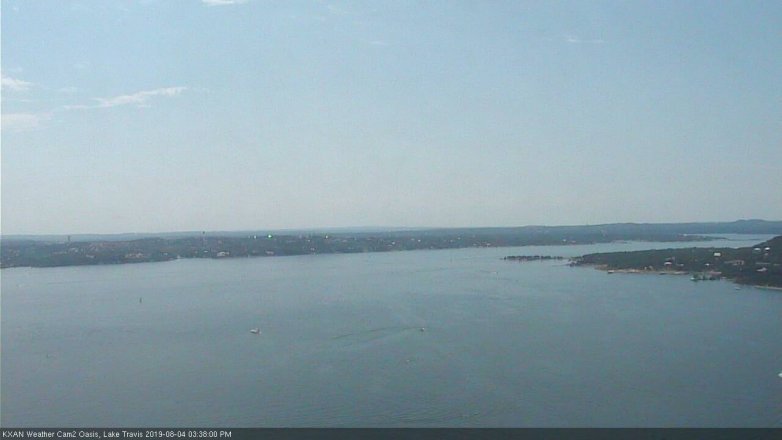 Lake Travis webcam, August 4, 2019 2:40 PM CT