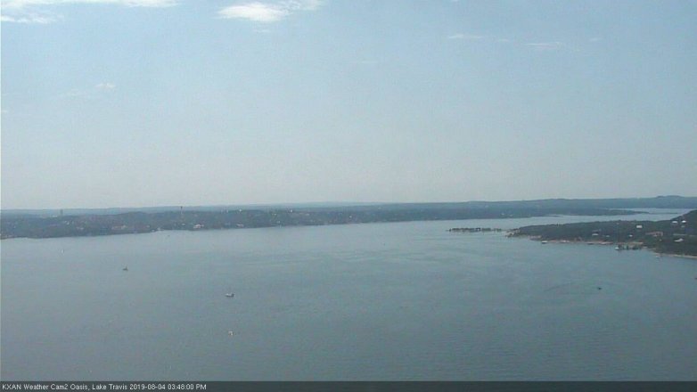 Lake Travis webcam, August 4, 2019 2:50 PM CT