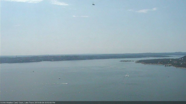 Lake Travis webcam, August 4, 2019 2:55 PM CT