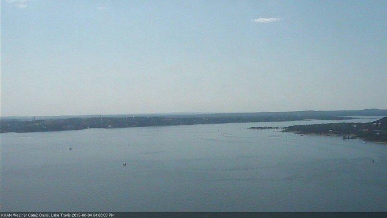 Lake Travis webcam, August 4, 2019 3:05 PM CT