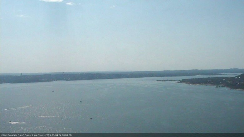 Lake Travis webcam, August 4, 2019 3:25 PM CT