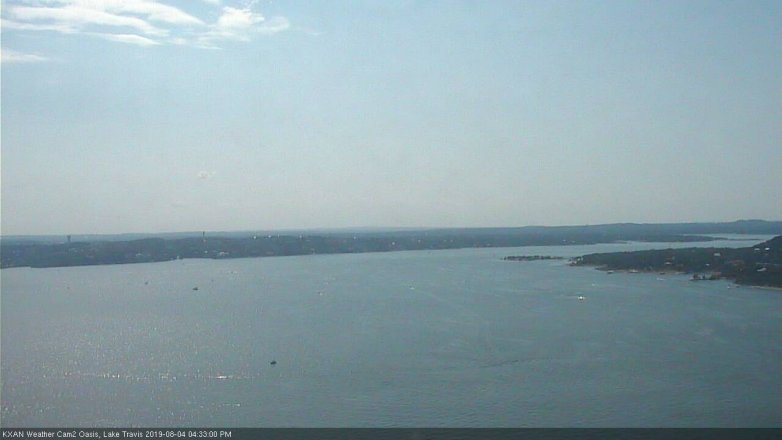 Lake Travis webcam, August 4, 2019 3:35 PM CT