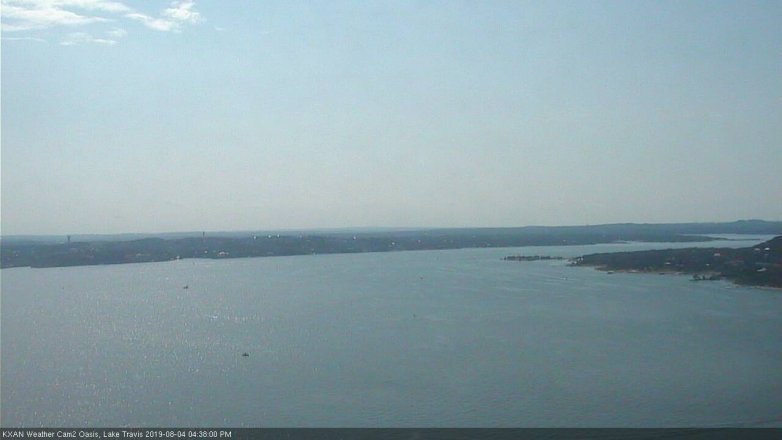 Lake Travis webcam, August 4, 2019 3:40 PM CT