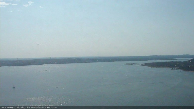 Lake Travis webcam, August 4, 2019 3:45 PM CT