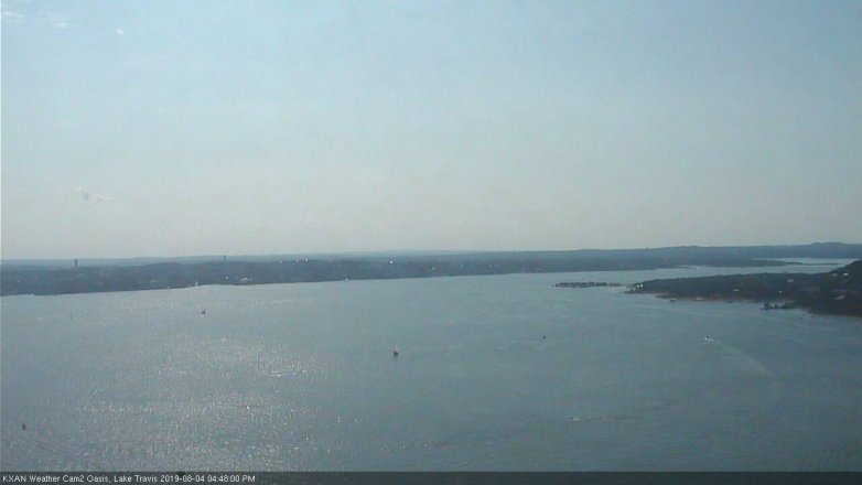 Lake Travis webcam, August 4, 2019 3:50 PM CT