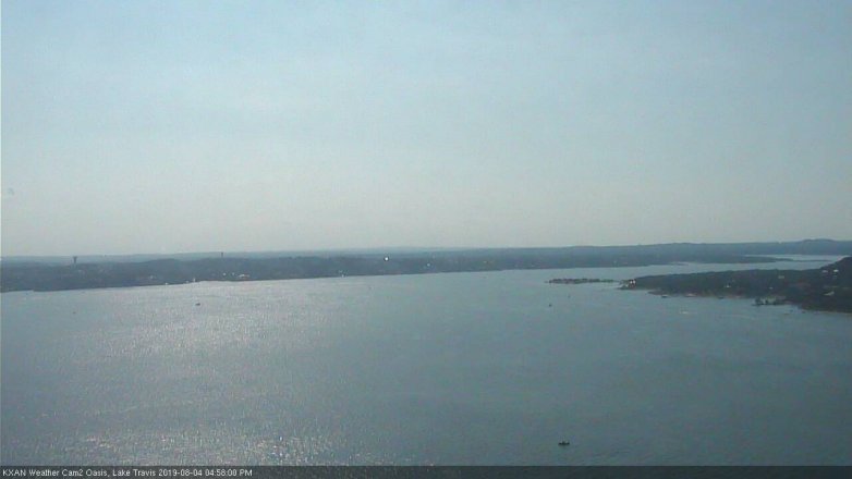 Lake Travis webcam, August 4, 2019 4:00 PM CT