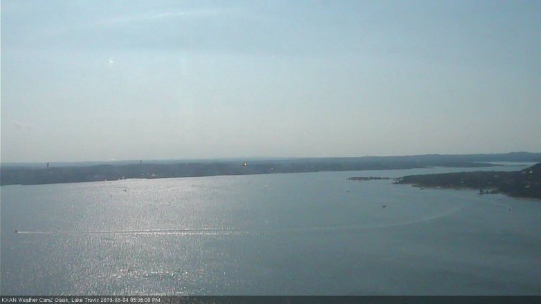 Lake Travis webcam, August 4, 2019 4:10 PM CT