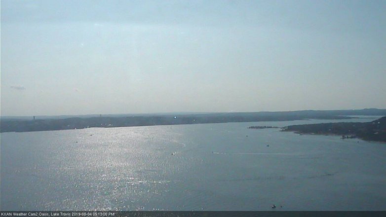 Lake Travis webcam, August 4, 2019 4:15 PM CT