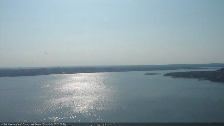 Lake Travis webcam, August 4, 2019 4:35 PM CT