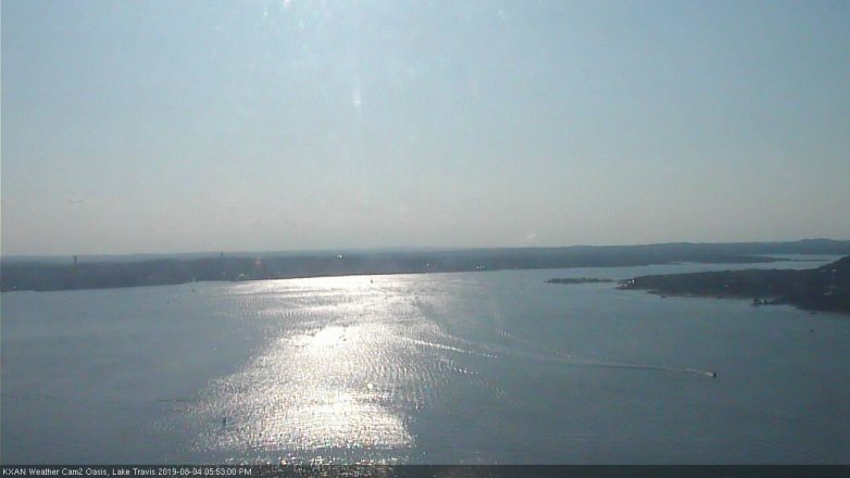 Lake Travis webcam, August 4, 2019 4:55 PM CT