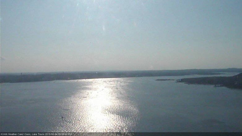 Lake Travis webcam, August 4, 2019 5:00 PM CT
