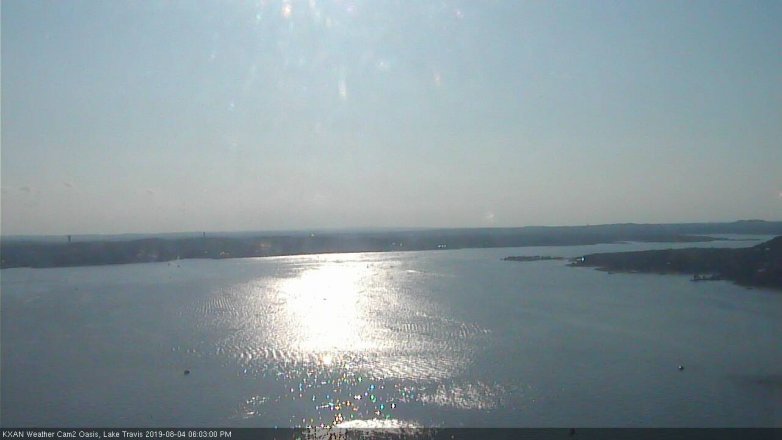Lake Travis webcam, August 4, 2019 5:05 PM CT