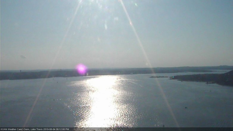 Lake Travis webcam, August 4, 2019 5:15 PM CT
