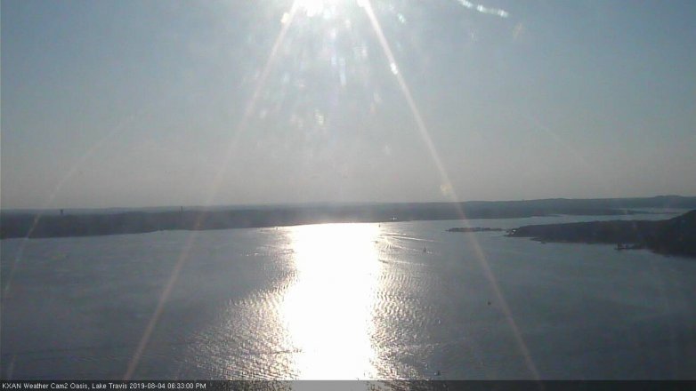 Lake Travis webcam, August 4, 2019 5:35 PM CT