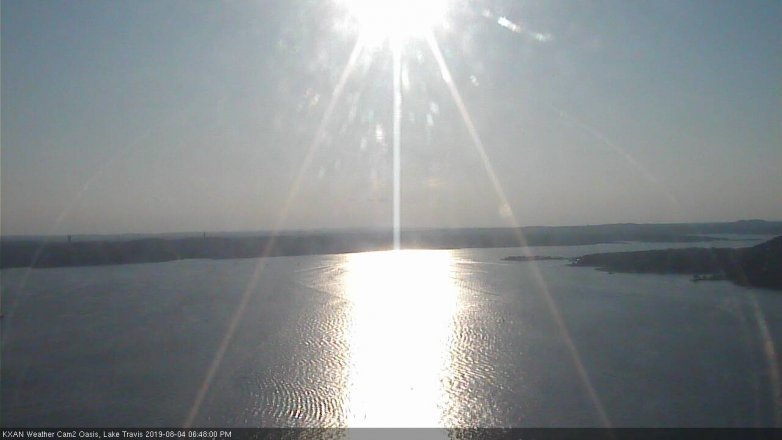 Lake Travis webcam, August 4, 2019 5:50 PM CT