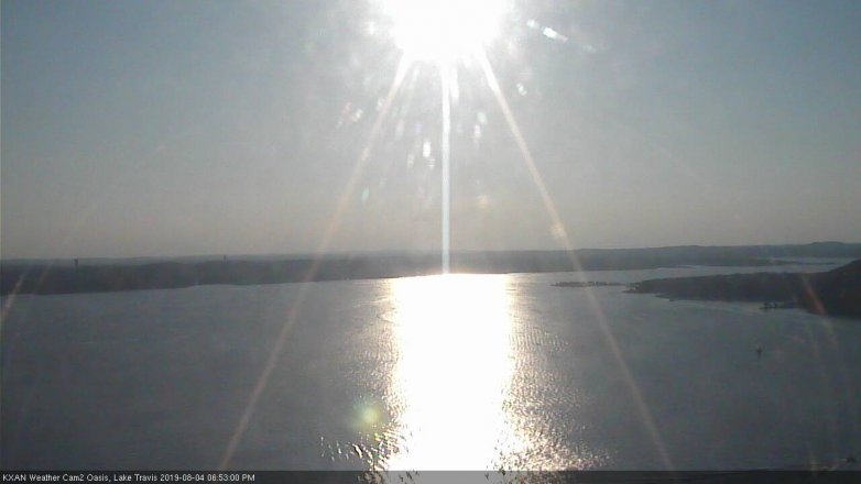 Lake Travis webcam, August 4, 2019 5:55 PM CT
