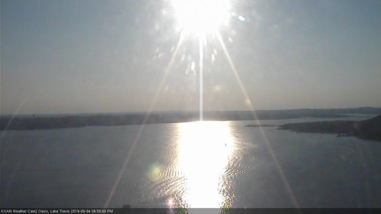 Lake Travis webcam, August 4, 2019 6:00 PM CT