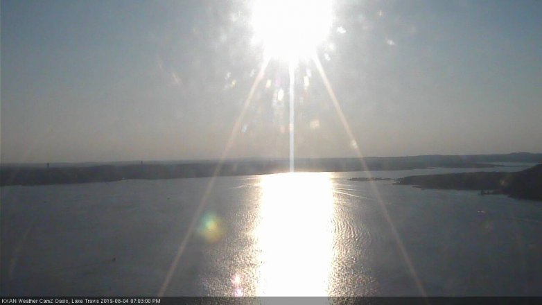 Lake Travis webcam, August 4, 2019 6:05 PM CT