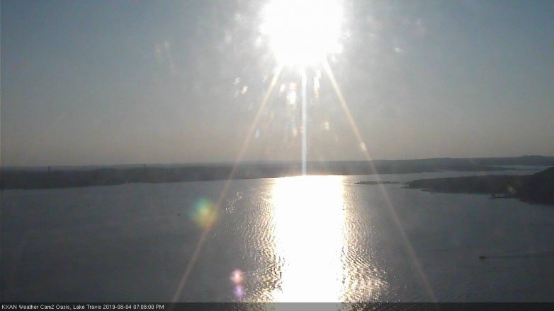Lake Travis webcam, August 4, 2019 6:10 PM CT