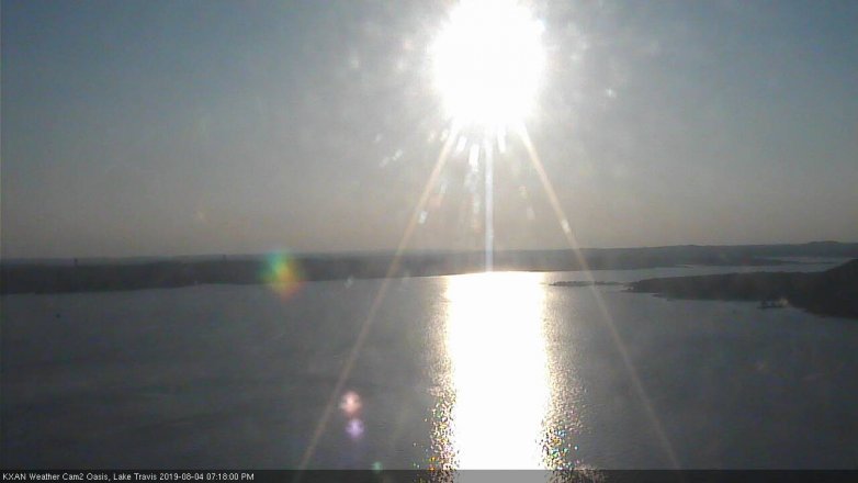 Lake Travis webcam, August 4, 2019 6:20 PM CT