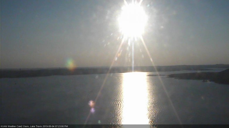 Lake Travis webcam, August 4, 2019 6:25 PM CT
