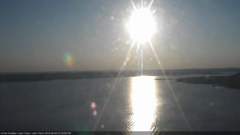 Lake Travis webcam, August 4, 2019 6:30 PM CT