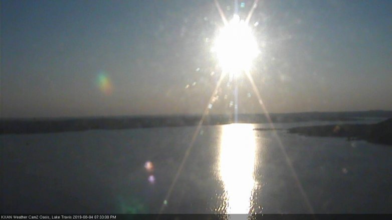 Lake Travis webcam, August 4, 2019 6:35 PM CT