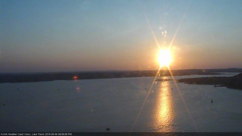 Lake Travis webcam, August 4, 2019 7:10 PM CT