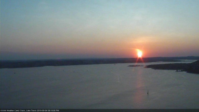Lake Travis webcam, August 4, 2019 7:20 PM CT