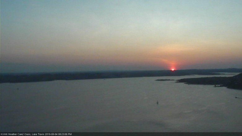 Lake Travis webcam, August 4, 2019 7:25 PM CT