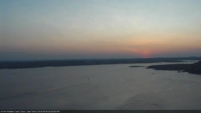 Lake Travis webcam, August 4, 2019 7:30 PM CT