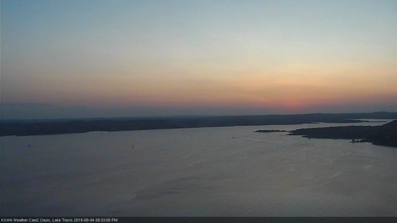 Lake Travis webcam, August 4, 2019 7:35 PM CT