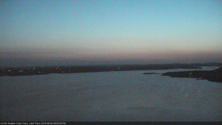 Lake Travis webcam, August 4, 2019 7:55 PM CT