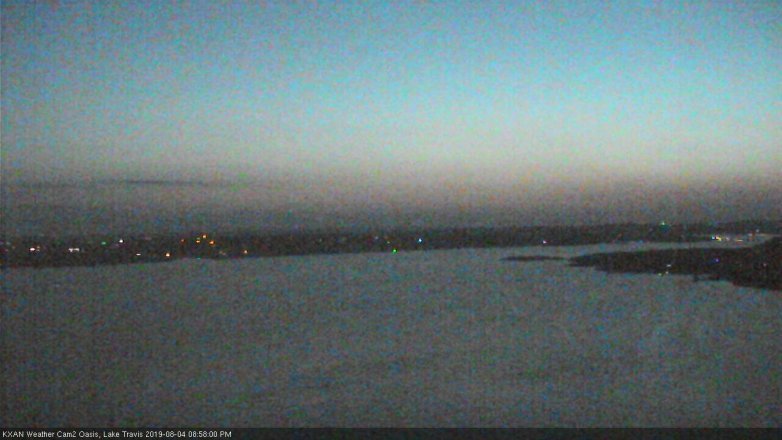 Lake Travis webcam, August 4, 2019 8:00 PM CT